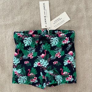 Janie and Jack Flamingo Swim Trunks